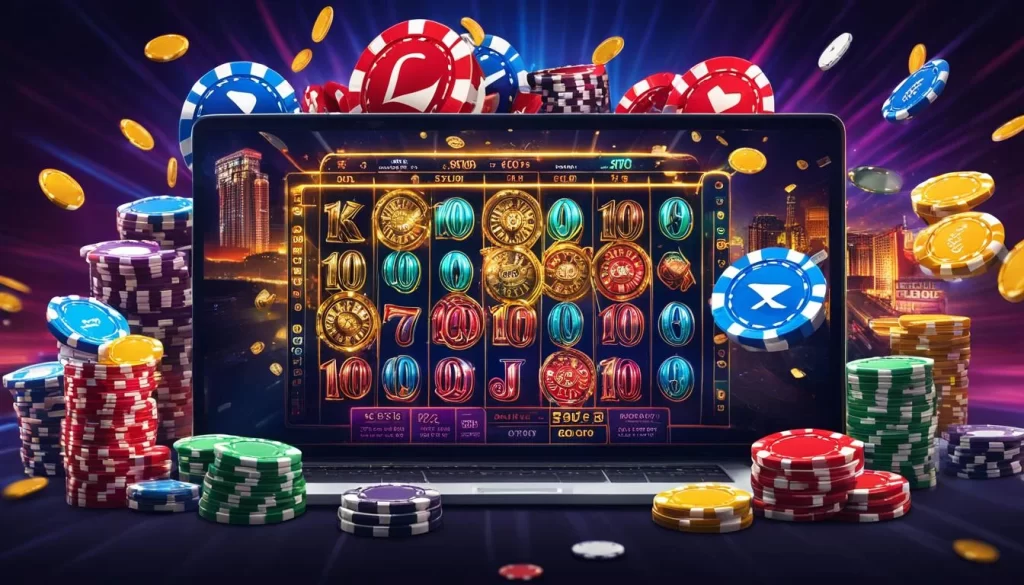 Video slot hiện đại với đồ họa 3D và các tính năng bonus